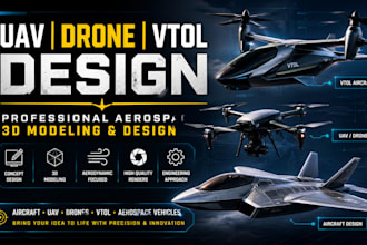 design aerospace vehicles, drones, uavs and vtol concepts