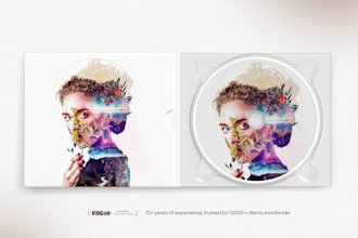 design album cover using photoshop and adobe firefly