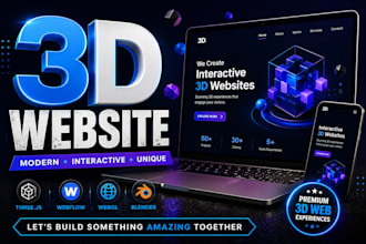 create interactive 3d website design using three js webflow or webgl