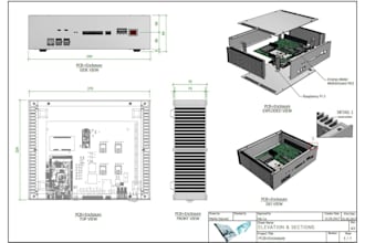 design custom sheet metal enclosure, dxf files, and fabrication ready parts