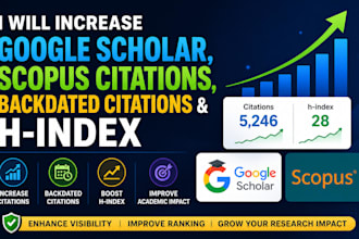 increase google scholar, scopus citations, backdated citations and h index