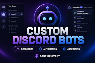 build a custom discord bot with commands and automation