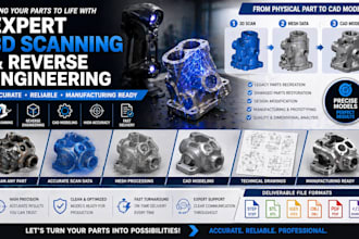 provide expert 3d scanning and reverse engineering for your parts