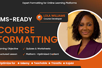 do lms ready course formatting and structuring