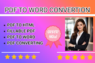 do PDF to word conversion and formatting