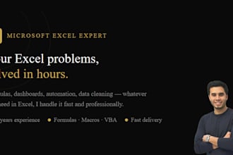 create excel spreadsheets, formulas, and data analysis solutions