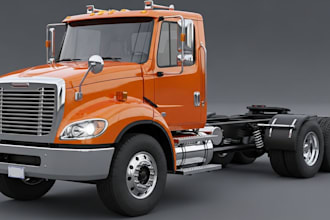 create 3d truck model truck rendering vehicle model industrial vehicle fivem car