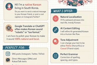 provide natural korean localization and proofreading