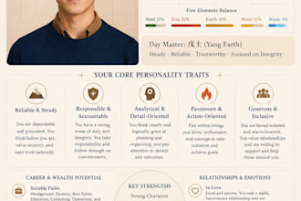 provide a detailed bazi personality analysis report