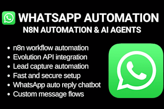 setup whatsapp auto reply ai chatbot n8n automation and evolution API