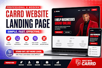 design carrd landing page website carrd portfolio website redesign wix website