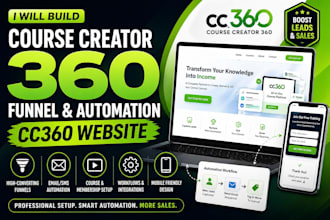 build clone course creator 360 funnel automation cc360 website