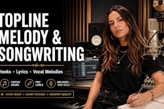 write topline melody, songwriting, lyrics, vocal melody, female vocalist