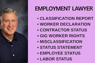handle employee misclassification, gig worker rights, and labor status disputes