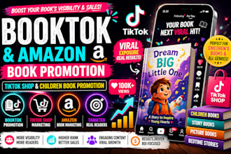 booktok promotion amazon book marketing tiktok shop children book promotion