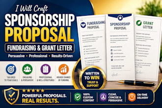 craft sponsorship proposal, fundraising, grant letter