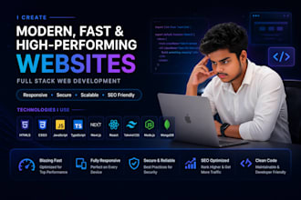 create modern responsive business or personal website