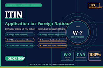file itin application for foreign national buying or selling US real estate