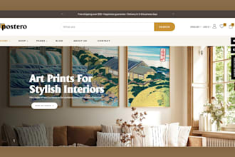 design luxurious wall art shopify store, printable wall art website pod store