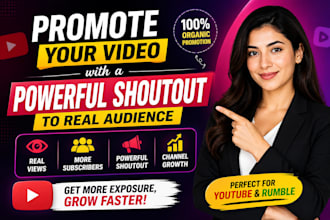 promote your video with a powerful shoutout to real audience