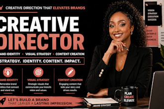 be your creative director for your brand identity visual strategy content design