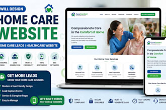design home care website home care leads healthcare website home care website