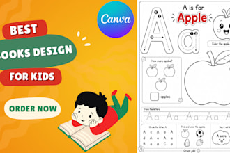 design a children work book in canva pro