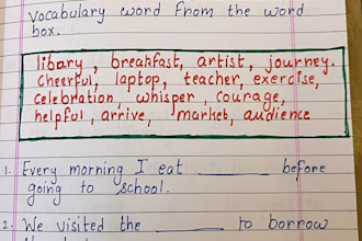 make custom english worksheets and learning sheet