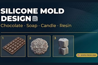 design silicone mold chocolate soap candle resin mold print ready stl