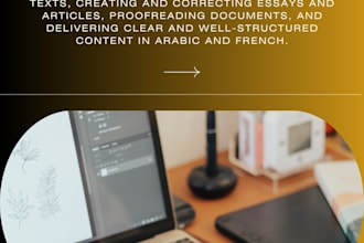 translate and proofread french, arabic and english