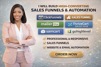 build high converting sales funnel, website and email automation
