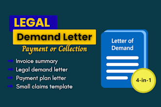 draft a legal demand letter for payment or collection
