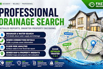 do detailed drainage and water search sewer map and flood