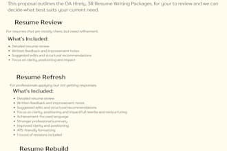 do CV and resume writing