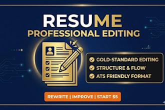 edit rewrite and improve your resume CV professionally