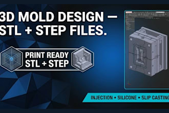 design 3d silicone mold injection mold slip casting 3d cad model print ready stl