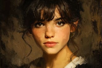 digital portrait painting, oil painting style , portrait