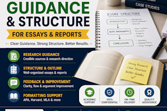 provide research guidance and structure for essays and reports
