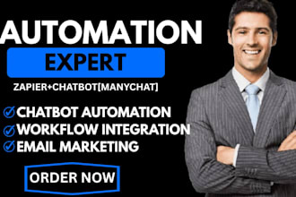 create n8n automation, zapier workflows and ai agent integration