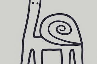 design a hand painted surreal monochrome logo for your brand