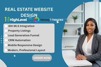 design real estate website with wordpress houzez idx mls gohighlevel
