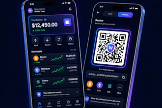 develop a decentralized,centerlized  crypto wallet app