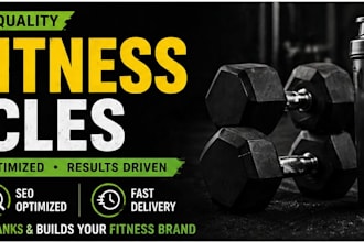 write SEO health and fitness articles and blog posts