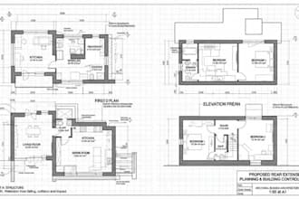 create UK architectural drawings for planning permission, building control, reg