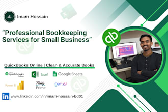 do qbo bookkeeping, cleanup and bank reconciliation