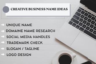 create modern business names, slogans and brand ideas
