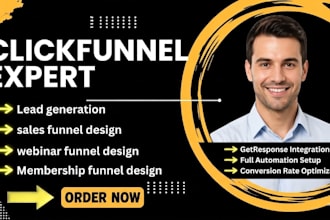 design a high converting clickfunnels or getresponse sales funnel