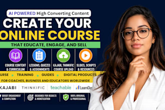create ai online course content course curriculum, elearning course travel guide