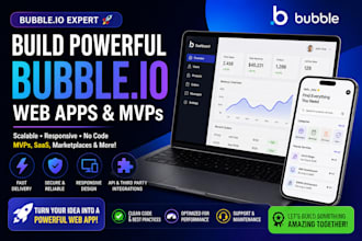 build bubble io web app, bubble app, bubble mvp as developer