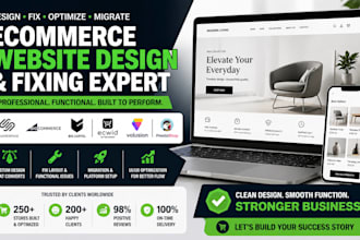 design fix squarespace bigcommerce big cartel ecwid volusion prestashop website